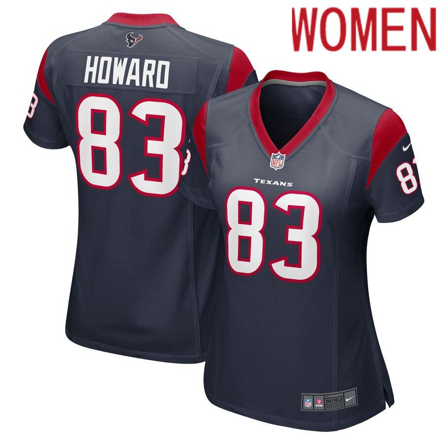 Women Houston Texans #83 O.J. Howard Nike Navy Game Player NFL Jersey->women nfl jersey->Women Jersey